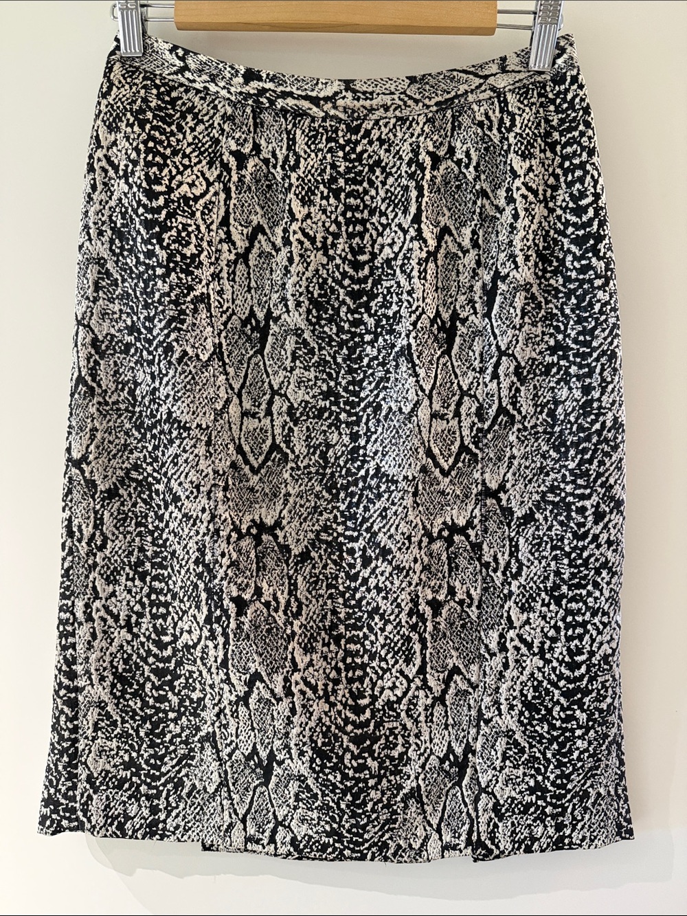 Pink Tartan Snake Print Black & White Women's Skirt - Size 4